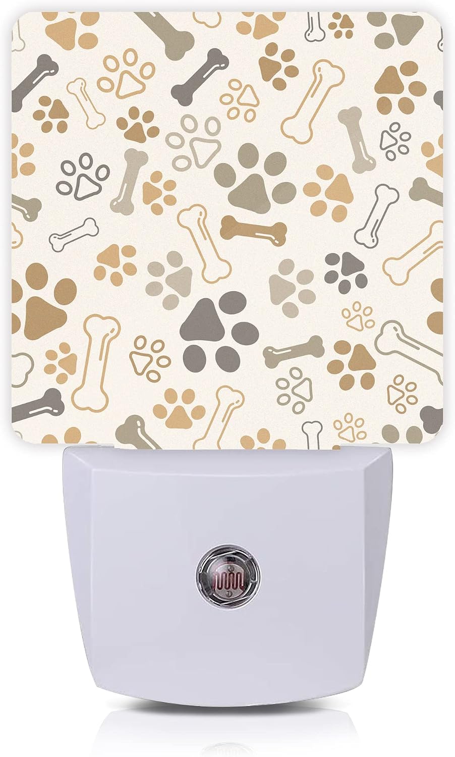 Dog Cat Paw Print Bones Night Light Plug-in LED Nightlights Auto Sensor Night Lamp Dusk-to-Dawn Lamp Home Decor for Nursery Children…