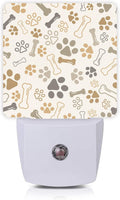 Dog Cat Paw Print Bones Night Light Plug-in LED Nightlights Auto Sensor Night Lamp Dusk-to-Dawn Lamp Home Decor for Nursery Children…