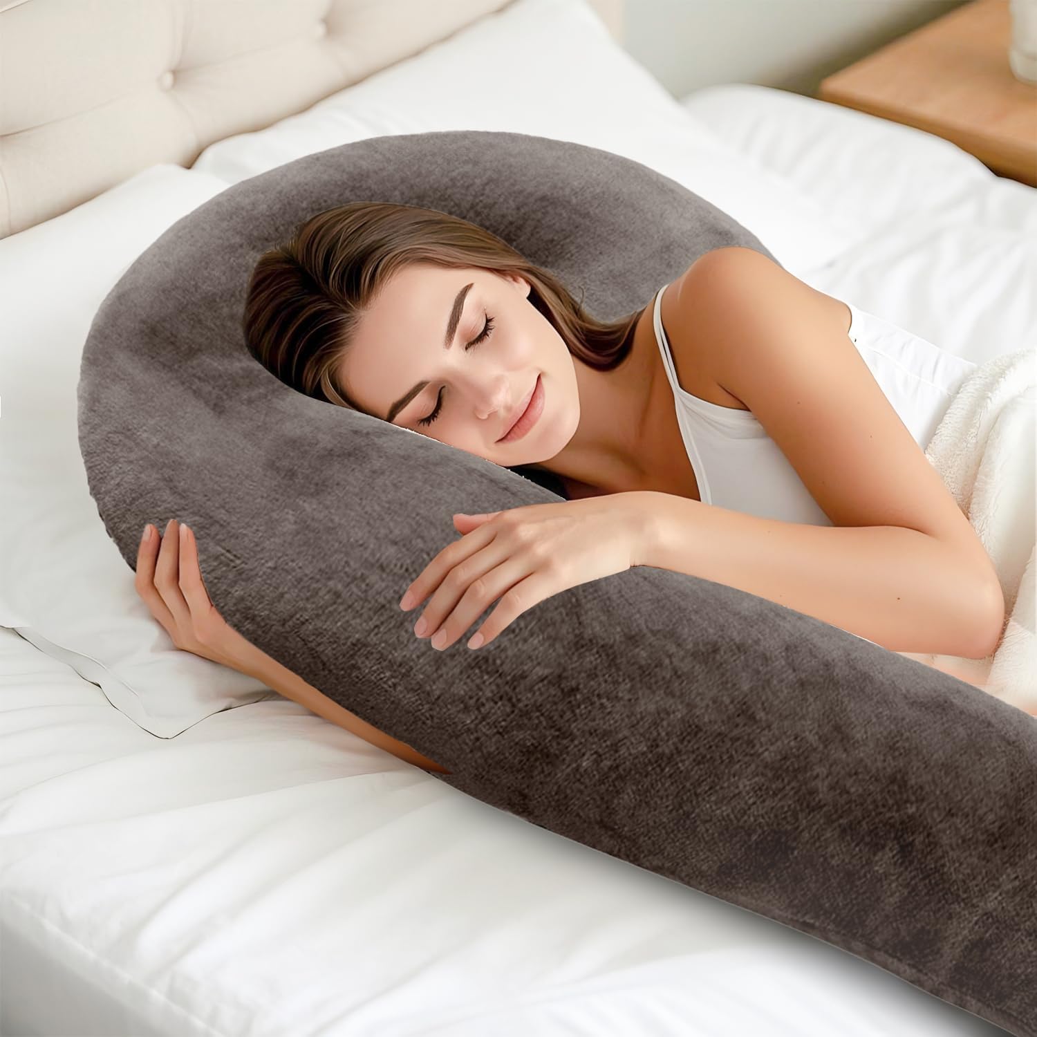 SchnauzerHome SCHNAUZER HOME Body Pillow for Adults - Soft Long Bed Pillows Insert for Sleeping - Shredded Memory Foam and Removable Washab…