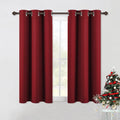 NICETOWN Christmas Bedroom Curtains Blackout Draperies, Home Decorations Thermal Insulated Solid Grommet Top Blackout Drapes for Living…