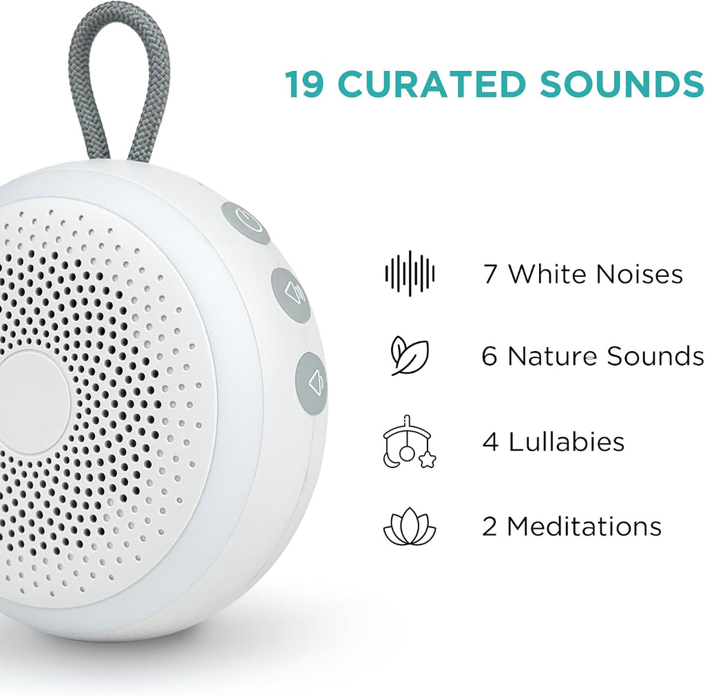 LittleHippo White Noise Machine | Portable Sound Machine for Babies, Kids, Adults | Sleep Soother | 19 Soothing Sounds | Long Battery…