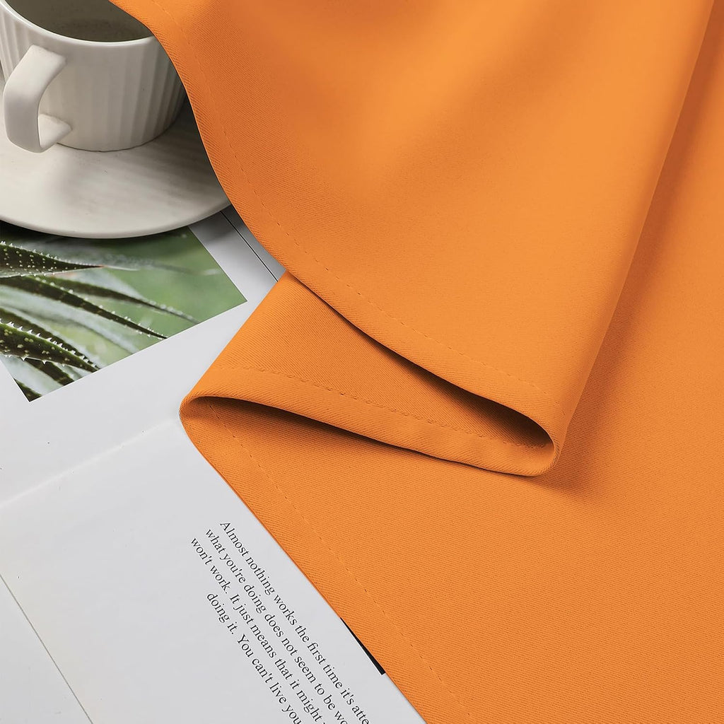 CUCRAF Custom Orange Blackout Curtains 1 Panel Set, Thermal Insulated Grommet Room Darkening Curtain for Living Room Bedroom, Light…