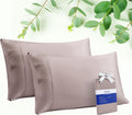 Stnomyhome Eucalyptus Tencel Cooling Pillowcase 2 Pack King Taupe | Moisture Wicking for Night Sweats | 3X Faster Drying | Oeko-TEX Certifi…
