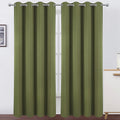 Lemomo Blackout Curtains 66 x 84 inch/Olive Green Curtains Set of 2 Panels/Thermal Insulated Room Darkening Bedroom Curtains 84 inch Green