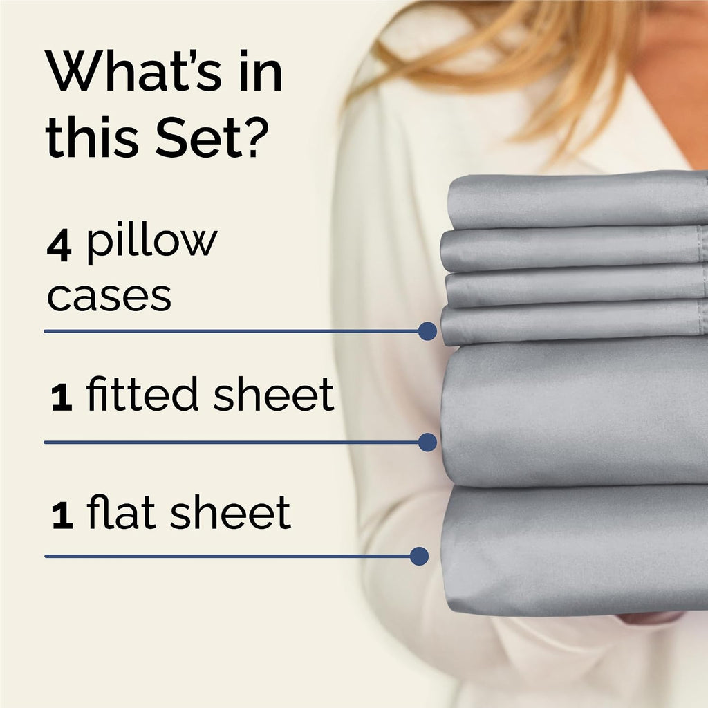 King 6 Piece Sheet Set - Comfy, Breathable & Cooling - Hotel Luxury Bedding for Women, Men, Kids, Teens & Children - 1 Flat & 1 Fitted…