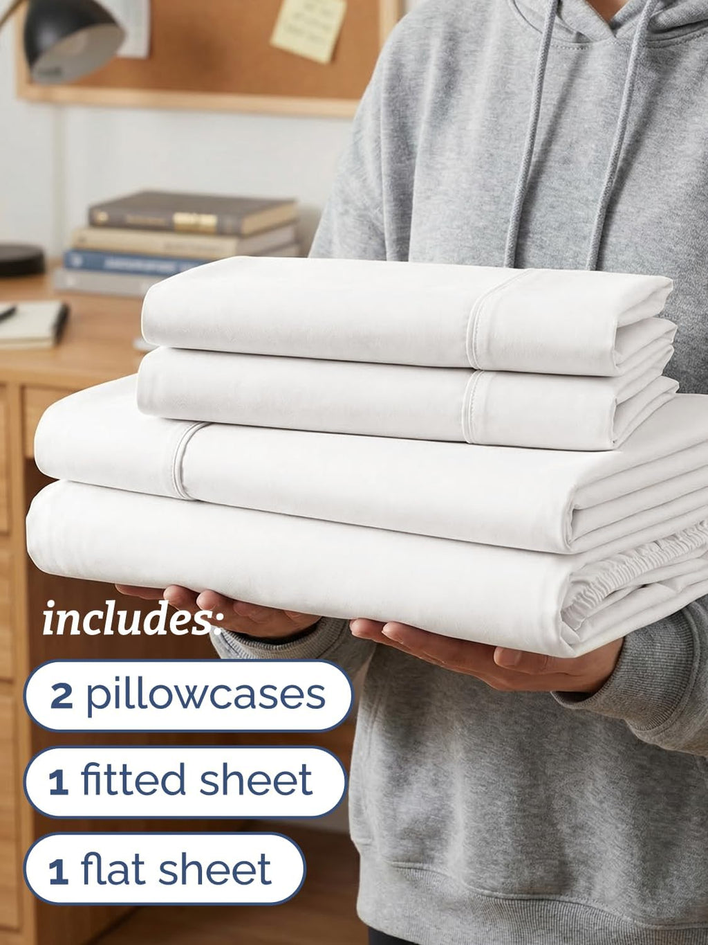 Twin XL 4 Piece Sheet Set - Comfy, Breathable & Cooling - Soft Hotel Luxury Bedding for Women, Men, Kids, Teens and Children - 1 Flat & 1…