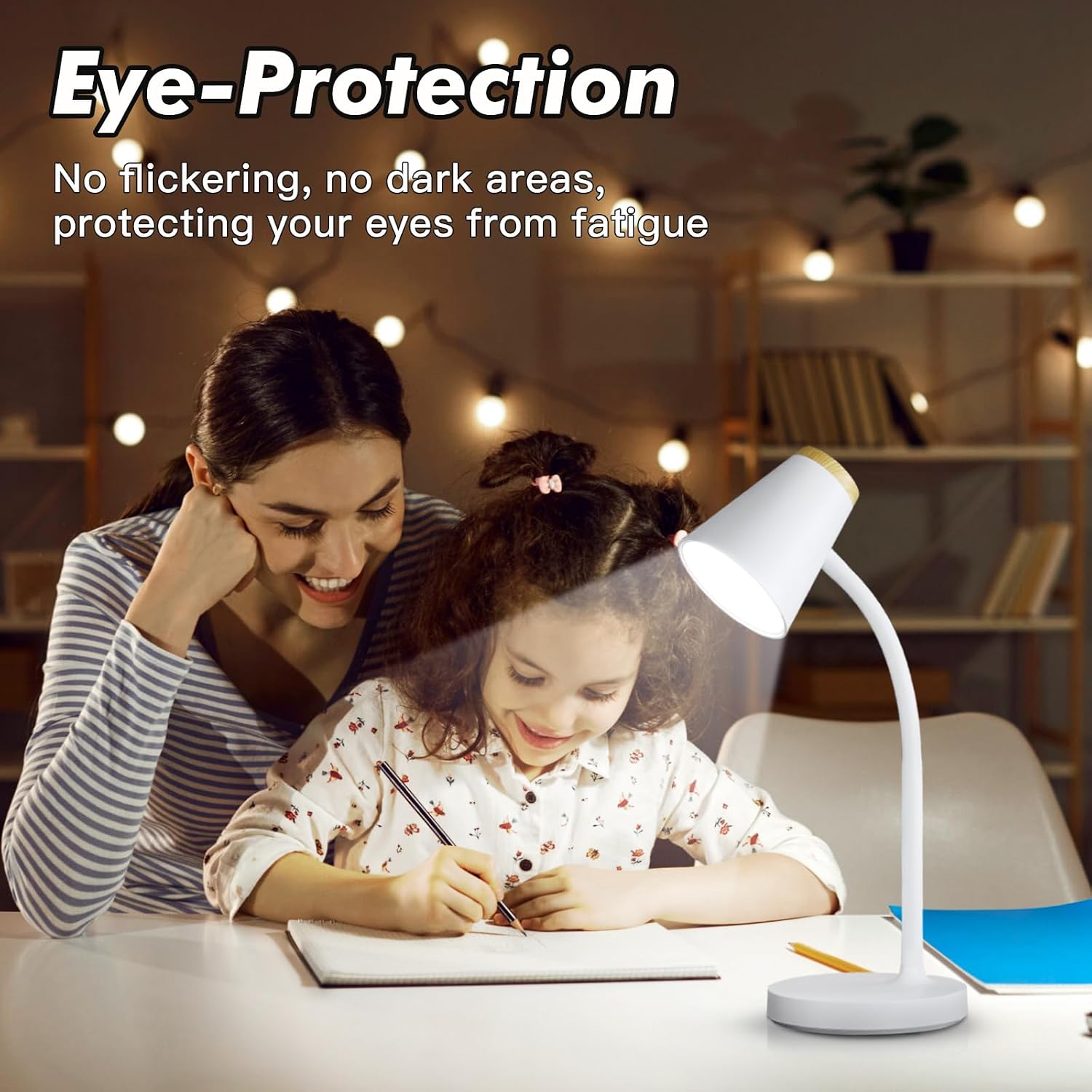WelcometoEJIAXIN EJIAXIN Desk Lamp for College Dorm Room - Small LED Desk Lamp Touch Dimmable Reading Light for Home Office - Adjustable Fl…