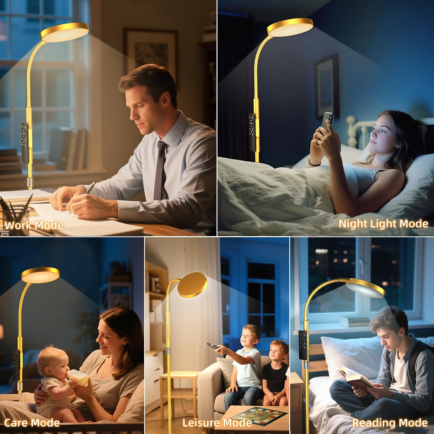 Pacovy Floor Lamp, Adjustable Height Floor Lamps for Living Room Bedroom, 120 LED Super Bright Standing Lamp Remote & Touch Control Dimmabl…