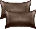 Elegantcomfort Elegant Comfort 2-Pack Cooling Viscose Satin Pillowcase Set with Hidden Zipper Closure, Silky Smooth for Hair and fabric…