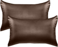 Elegantcomfort Elegant Comfort 2-PACK Cooling Viscose Satin Pillowcase Set with Hidden Zipper closure, Silky Smooth for Hair and fabric…