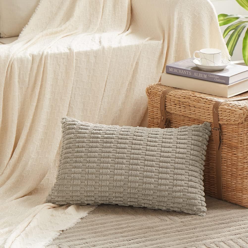Fancy Homi 4 Packs Decorative Throw Pillow Covers for Living Room Couch Bed, Modern Farmhouse Boho Home Décor Accent Cushion Case, 24" x…