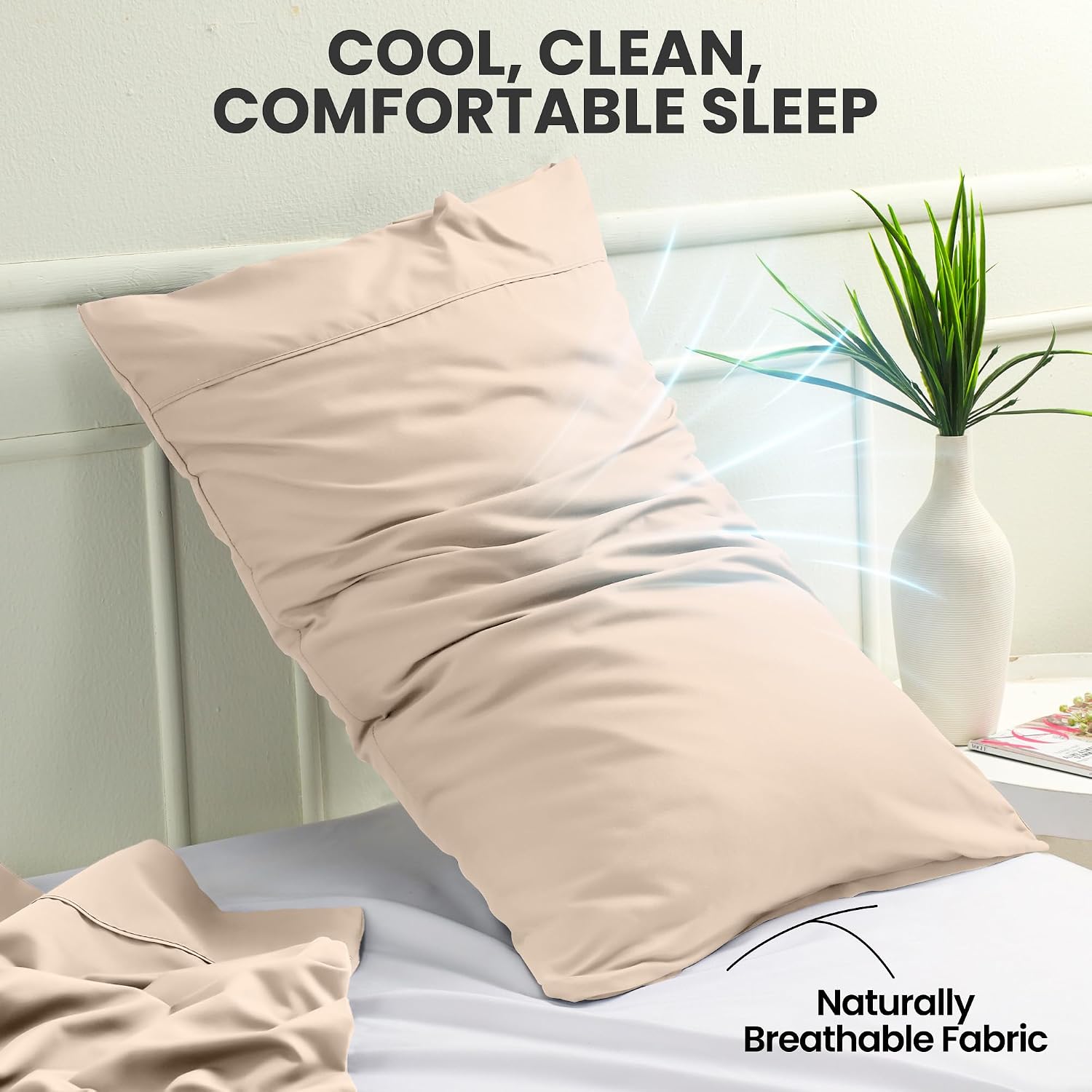 Utopiabedding Utopia Bedding Queen Pillow Cases - 2 Pack - Envelope Closure - Soft Brushed Microfiber Fabric - Shrinkage and Fade Resistant…