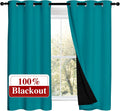 Nicetown 100% Blackout Curtains 54 inches Long, Double-Deck Completely Blackout Window Treatment Thermal Insulated Lined Drapes for Small W…