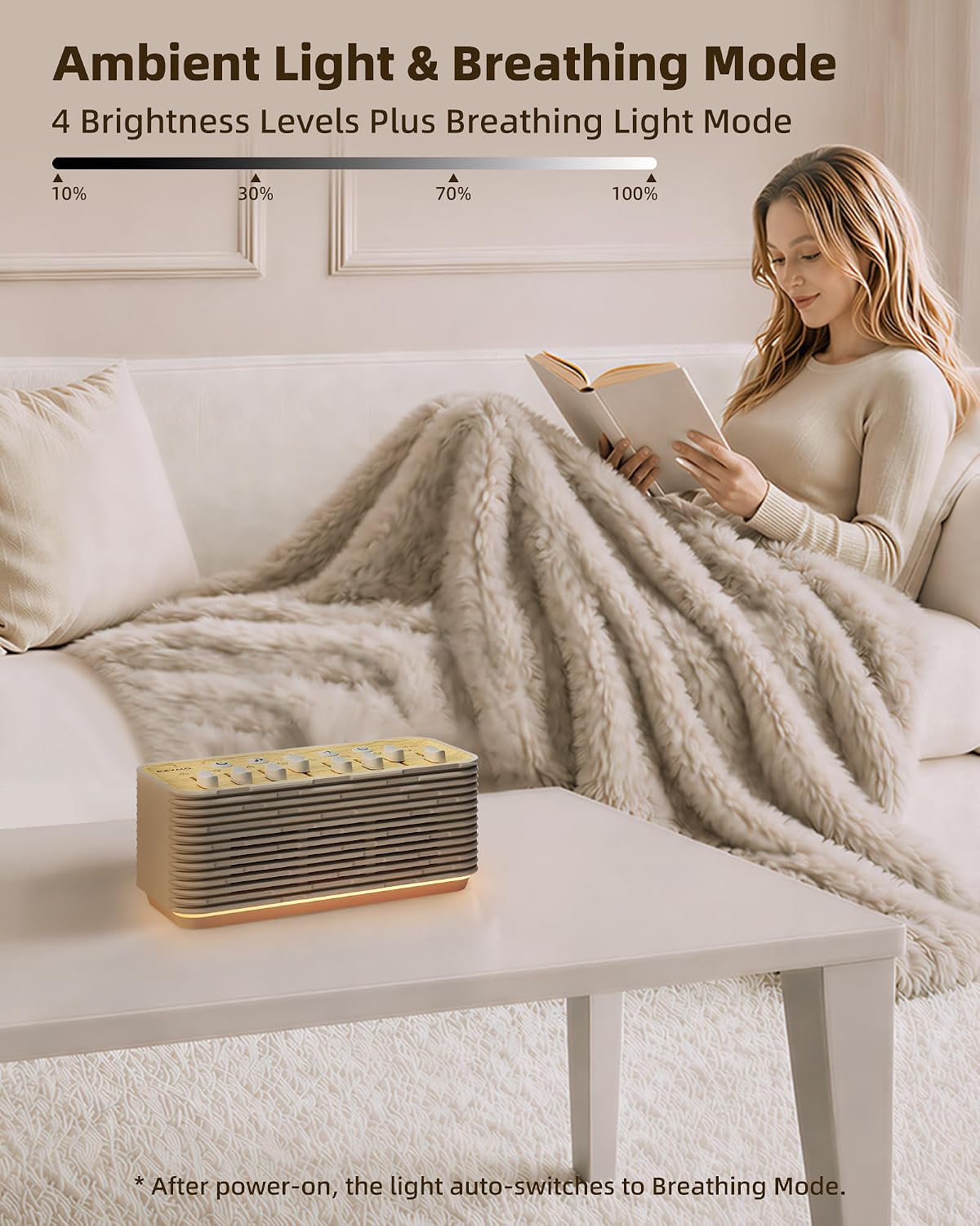 Ezvalo Sound Machine, White Noise Machine for Sleeping, 255+ Sound Combinations, Rechargeable, Breathing Light, Bluetooth Speaker, Sleep Ti…