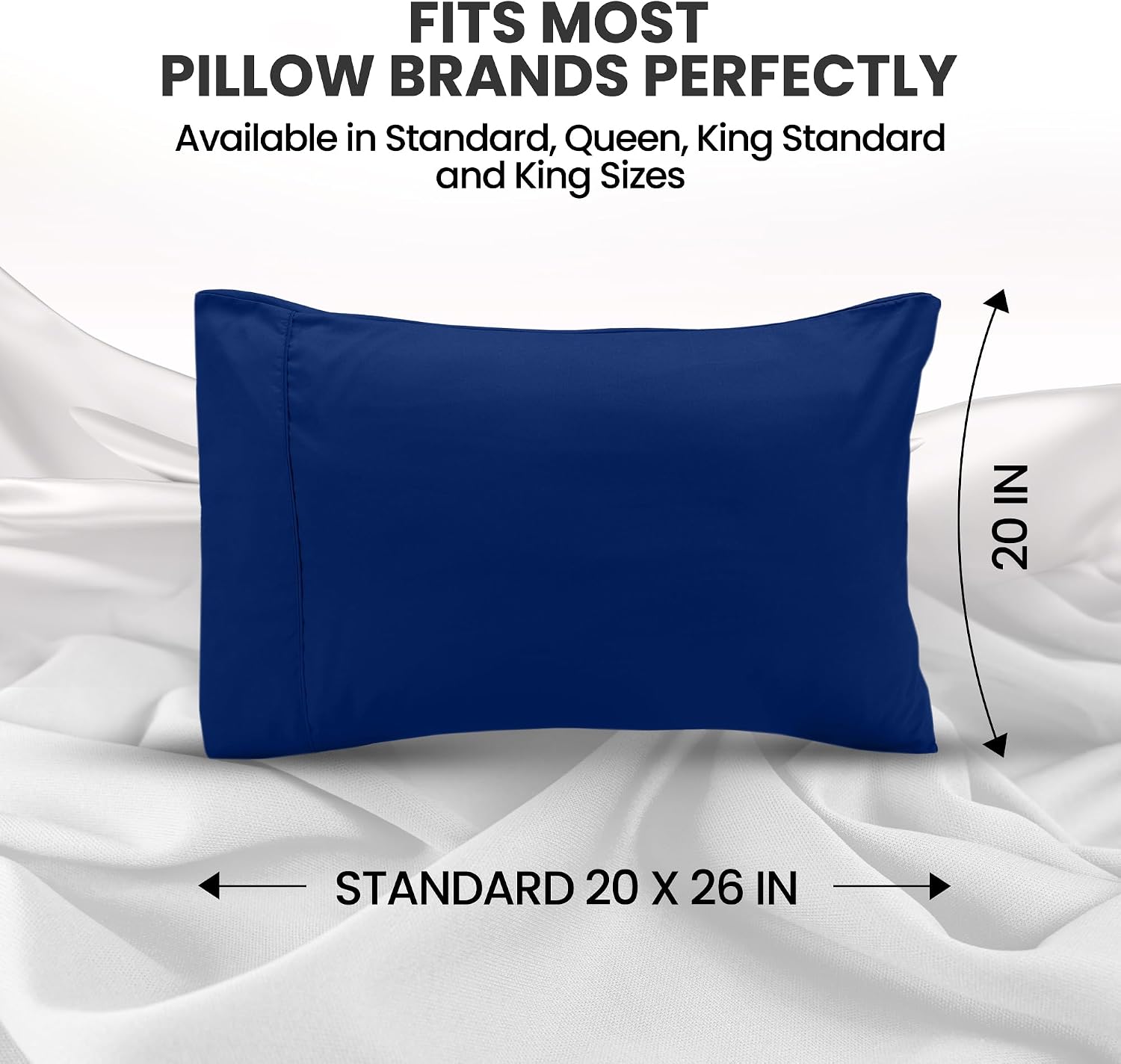 Utopiabedding Utopia Bedding Standard Pillow Cases - 2 Pack - Envelope Closure - Soft Brushed Microfiber Fabric - Shrinkage and Fade Resist…