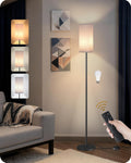 64.2” Dimmable Floor Lamp for Living Room with Remote and Foot Switch, Corner Floor Lamp for Bedroom, Includes 10W A19 Bulb, Modern…
