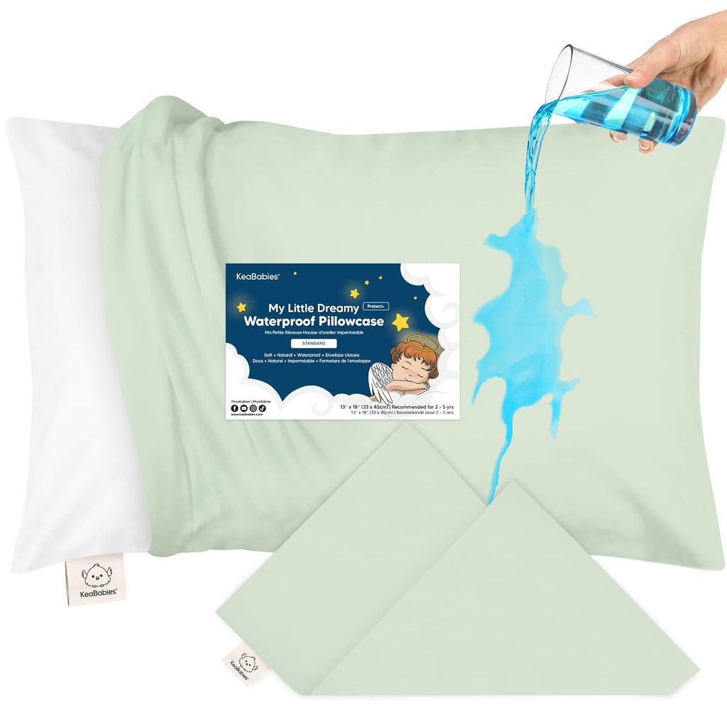 KeaBabies 13 x18 Toddler Pillowcase, Waterproof - Soft Waterproof Toddler Pillow Protector Cover for Kids, Boys, Girls, Durable Machine…