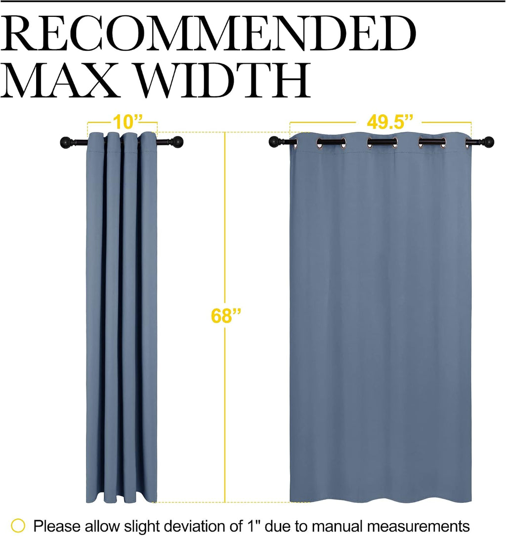 NICETOWN Blackout Curtains for Kitchen Window, Sound & Heat & Cold Reducing Curtains & Drapes for Kids Bedroom, Home Decoration Draperies…