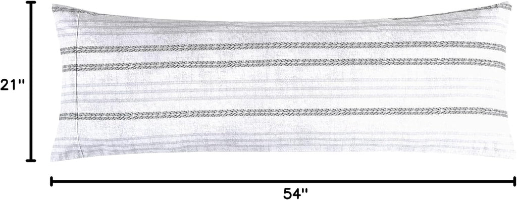 Elegantcomfort Elegant Comfort Ultra Soft 1-Piece Set Striped Print Pillowcases - 1500 Hotel Quality Microfiber, Soft and Smooth Hidden Zip…