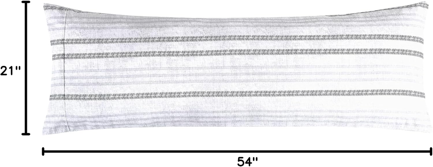 Elegantcomfort Elegant Comfort Ultra Soft 1-Piece Set Striped Print Pillowcases - 1500 Hotel Quality Microfiber, Soft and Smooth Hidden Zip…