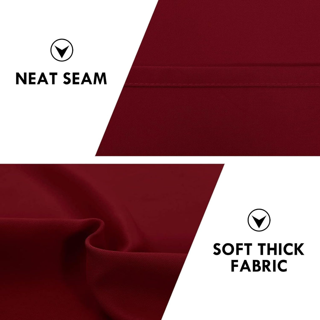 DWCN Blackout Curtains for Living Room Thermal Insulated, Energy Saving & Noise Reducing Bedroom Curtains, Amaranth Red, W 70x L 63 Inch…