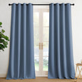 Nicetown Room Darkening Draperies Curtains Panels, 2 Panels Stone Blue W52 x L90 Blue
