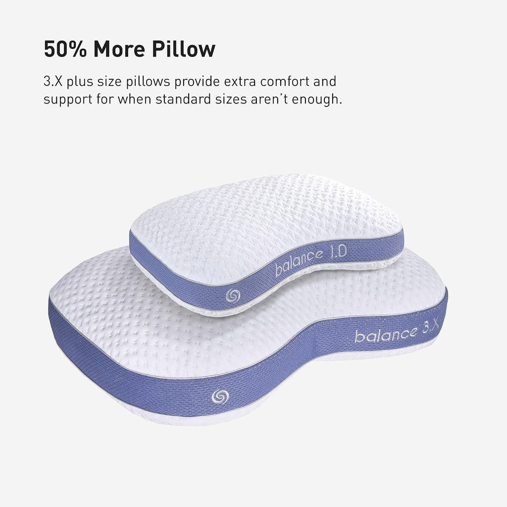 Bedgear Balance 3.X Cuddle Curve Performance Pillow – Extra Large Moisture Wicking Pillow for Sleeping, Lounging, Watching TV – Washable…