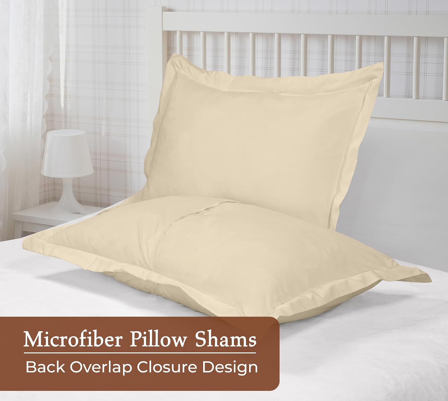 Royalelinens Royale Linens Pillow Shams 2 Pack King Size 20x36 Inch - Brushed 1800 Microfiber - Bed Pillow Shams, Wrinkle Resistant Super S…
