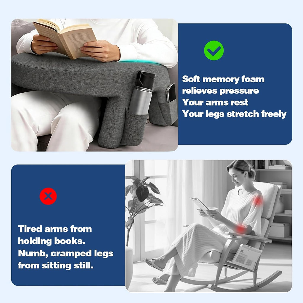 AZ GOGO Laptop Desk for Couch and Bed with Arm Rest, Reading Pillow for Bed with Armrest, Lap Desk for Surgery Recovery and Adults Gaming…
