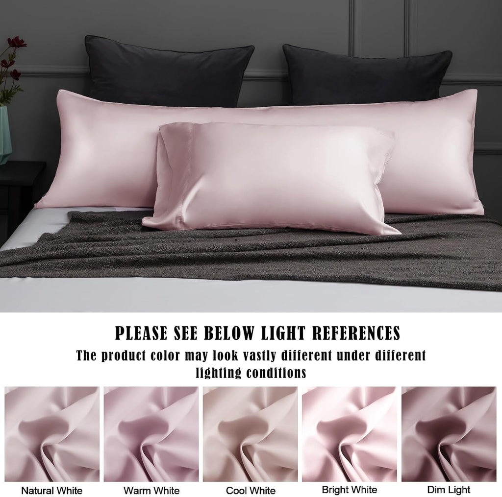 TELUS Pillow Cases Standard Size 2 Pack, Bamboo Rayon & Lyocell Pillowcase with Envelope Closure, Cooling Breathable Pillow Cover for Hot…