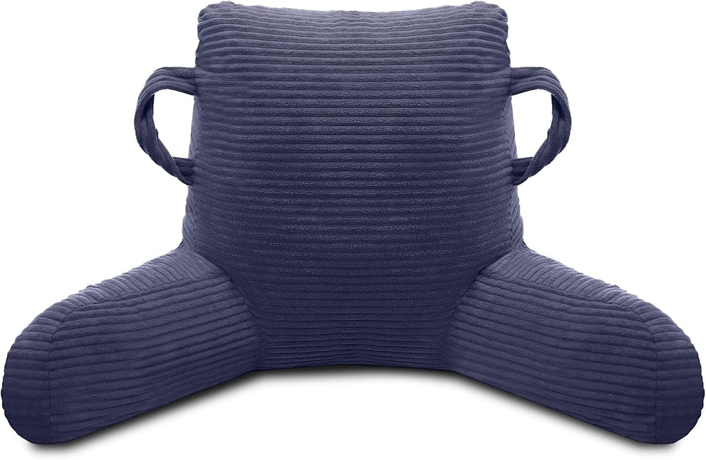 Reading Pillow for Sitting in Bed Adult, Bed Reading Pillow with Shredded Memory Foam, Back Pillow for Sitting with Arms and Pockets…