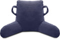 Reading Pillow for Sitting in Bed Adult, Bed Reading Pillow with Shredded Memory Foam, Back Pillow for Sitting with Arms and Pockets…