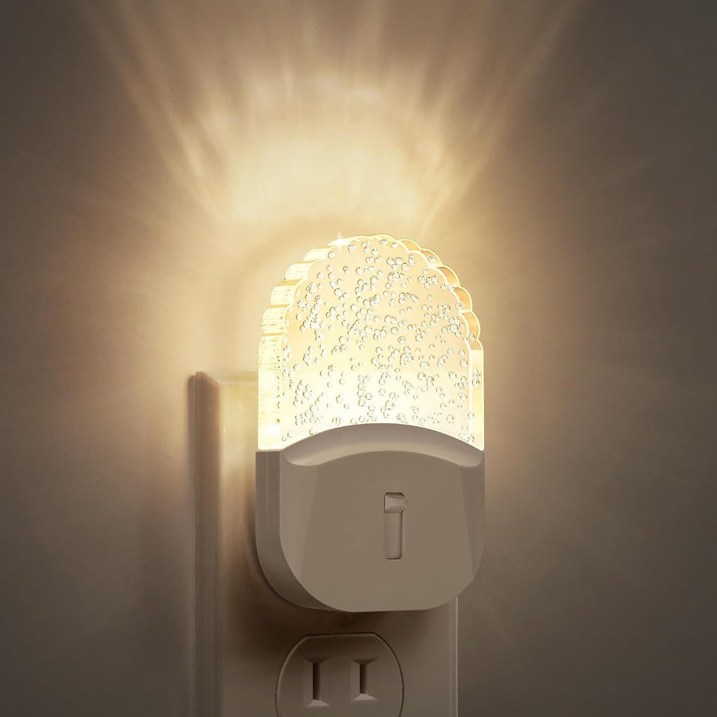 WelcometoBriigniteenjoyyourtimehere Briignite Bubble Night Light Plug in, LED Acrylic Night Light, 2 Pack, Decorative Dimmable Nightlight D…