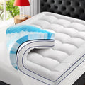LovingLeashes Dual Layer 4 Inch Memory Foam Mattress Topper, 2 Inch Gel Memory Foam and 2 Inch Pillow Top Mattress Pad Cover for Bac…
