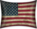 American Flag Retro Satin Silk Pillowcase for Hair and Skin Pillow Cases Standard Size Soft Silk Pillow Case with Envelope Closure Print…