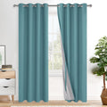 Xwzo 100% Blackout Curtains - Thermal Insulated Black Liner Curtains, Noise Reducing and Heat Blocking Drapes for Hall and Studio Windows w…