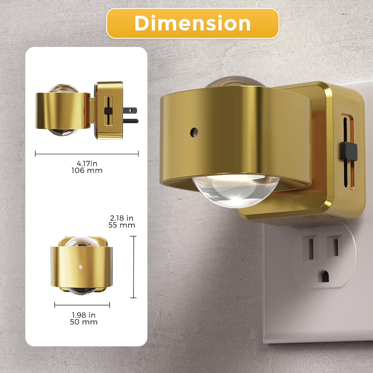 L LOHAS LED Night Light Projector, Night Lights Plug into Wall, Dusk to Dawn Sensor, Rotating Nightlight for Kids, Soft White Swivel…