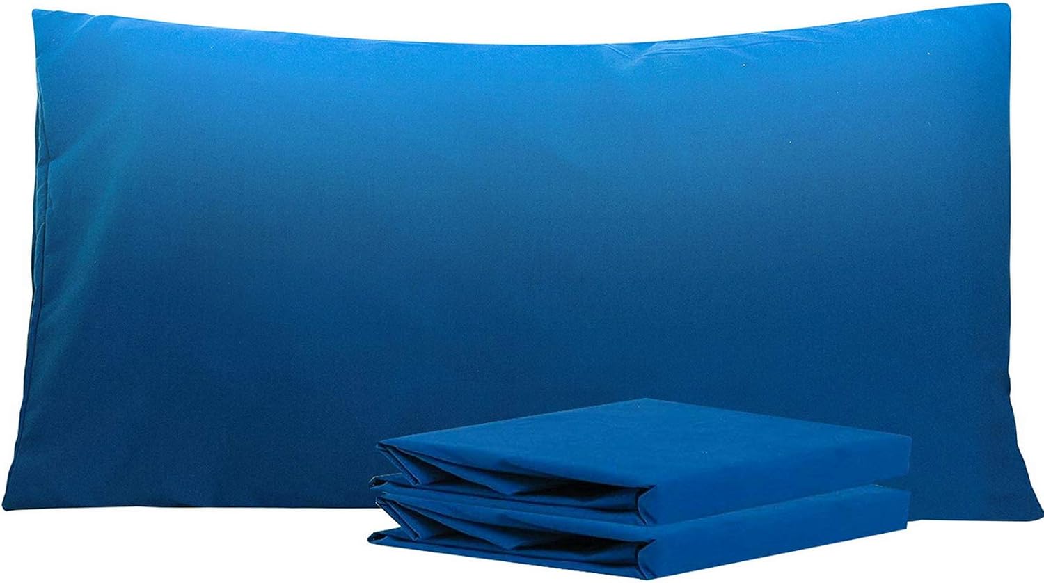 Ntbay King Pillowcase Set - 2 Pack Brushed Microfiber 20x40 Pillowcases - Soft, Wrinkle-Free, Fade-Resistant, Stain-Resistant, Royal Blue P…