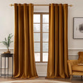 MIULEE Velvet Curtains Golden Brown Elegant Grommet Curtains Thermal Insulated Soundproof Room Darkening Black Out Curtains/Drapes for…