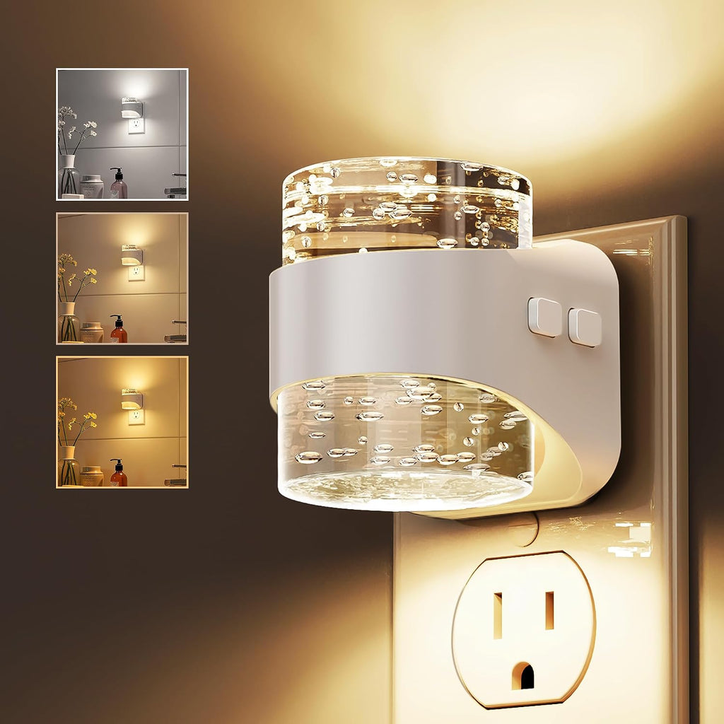 Llohasled L LOHAS LED Night Light, 3CCT Bubble Night Lights Plug into Wall,3000K/4000k/5000K Adjustable Night Light, Dimmable Nightlights wi…