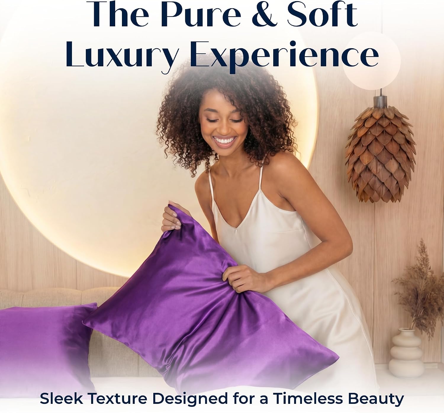 Mulberry Silk Pillowcase – Pure Silk Pillow Cover for Healthier Hair & Smoother Skin – Soft, Breathable and Temperature-Regulating…