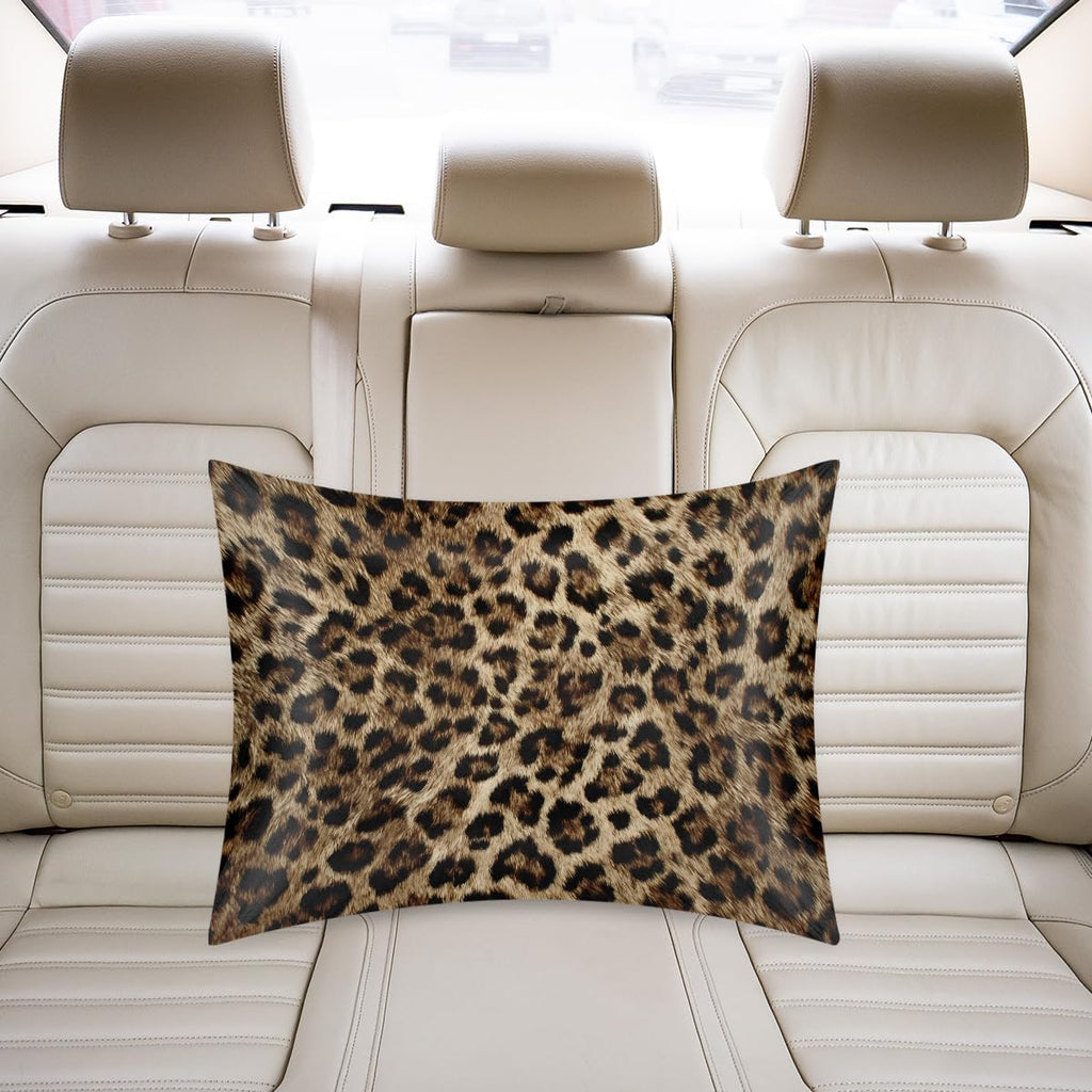Satin Pillowcase for Hair and Skin, Standard Size Animal Leopard Skin Decorative Pillow Sham with Envelope Closure Pillow Cover for…