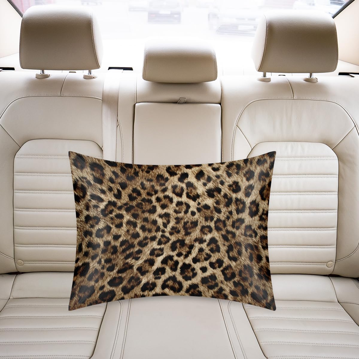 Satin Pillowcase for Hair and Skin, Standard Size Animal Leopard Skin Decorative Pillow Sham with Envelope Closure Pillow Cover for…