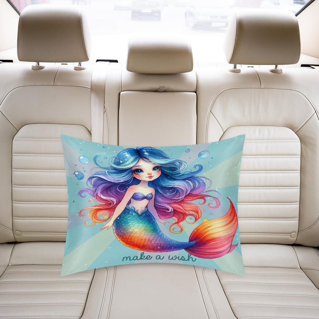 Satin Pillowcase for Hair and Skin Rainbow Mermaid Girls Soft Silk Pillow Case with Envelope Closure Cooling Pillow Cases Slip Standard…