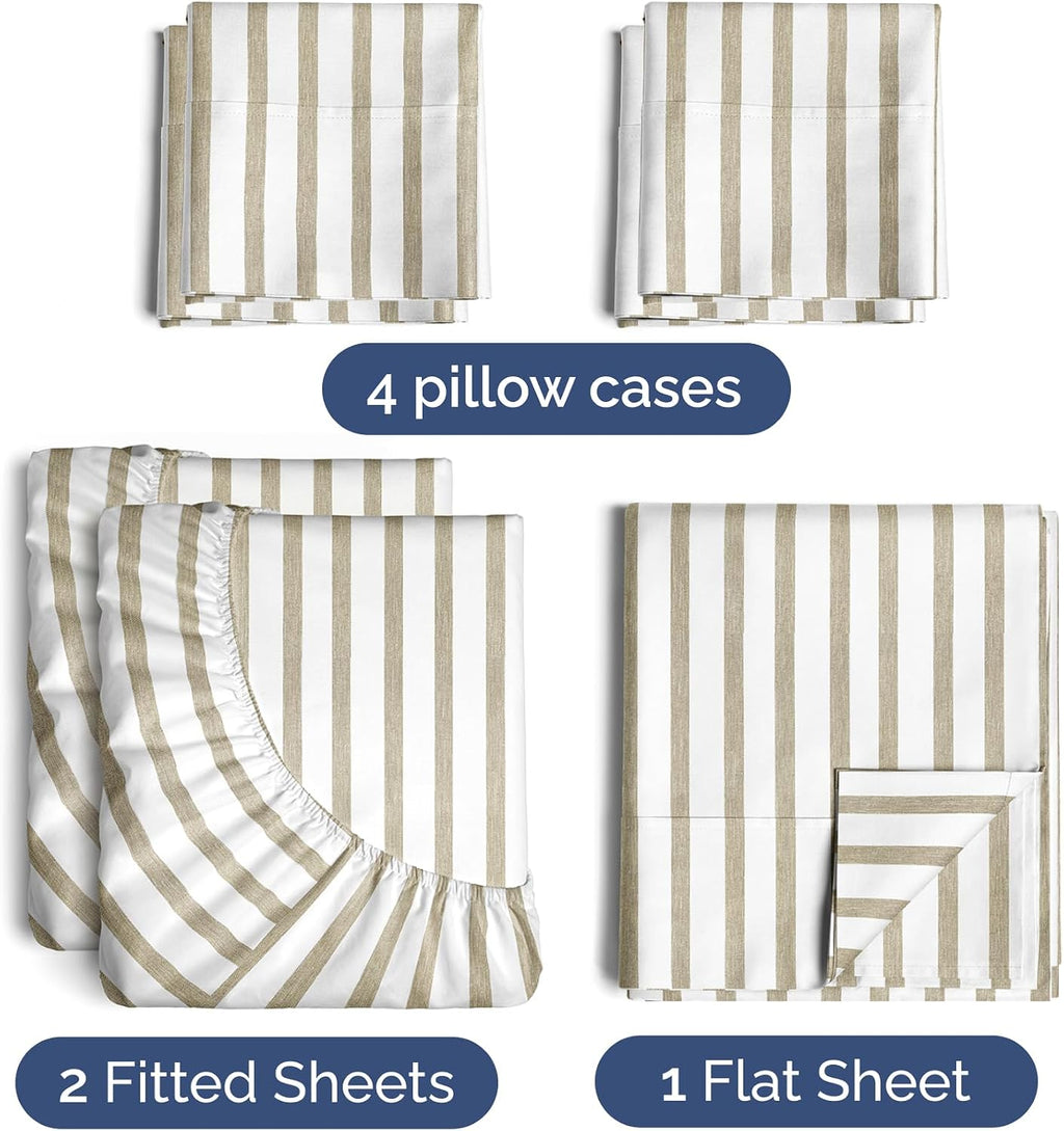 Split King 7 Piece Sheet Set - Comfy, Breathable & Cooling - Hotel Luxury Bedding for Women, Men, Kids, Teens & Children - 1 Flat & 2…