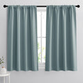 Rybhome RYB HOME Room Darkening Curtains for Small Window, Solid Kitchen Curtain Rod Pocket Privacy Valance Panels for Cafe Window Farmhous…