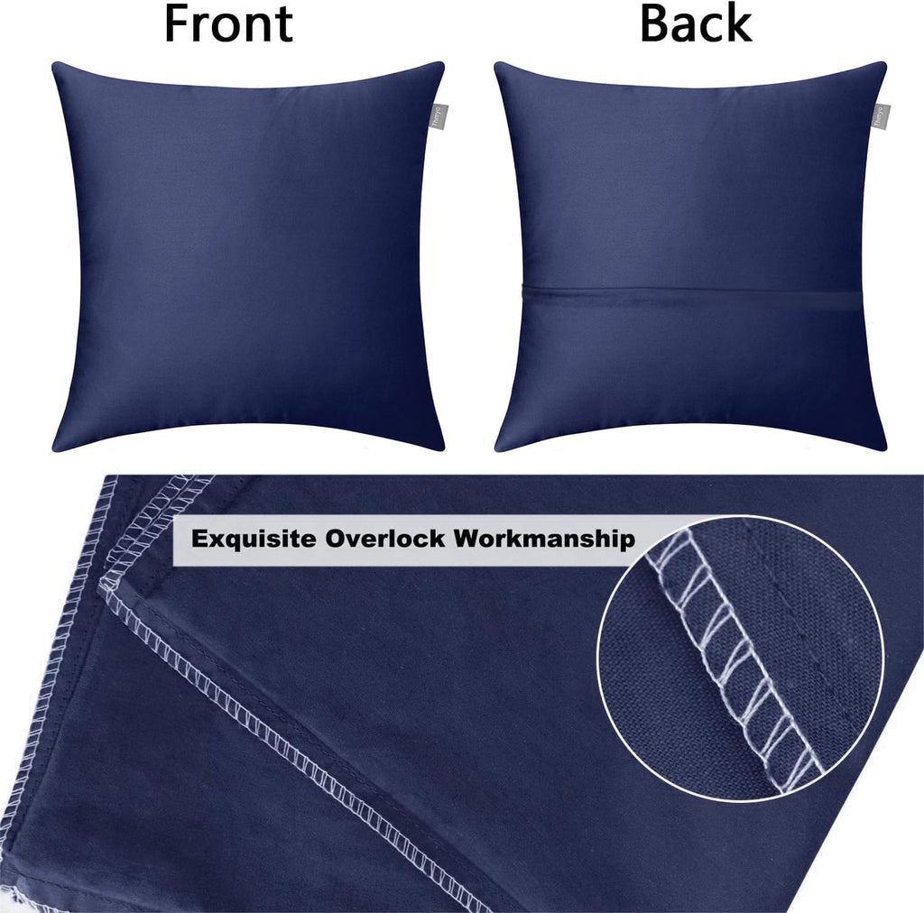 Thmyo 4-Pack 100% Cotton Comfortable Solid Decorative Throw Pillow Case Square Cushion Cover Pillowcase Sublimation Blank Pillow Covers Hal…