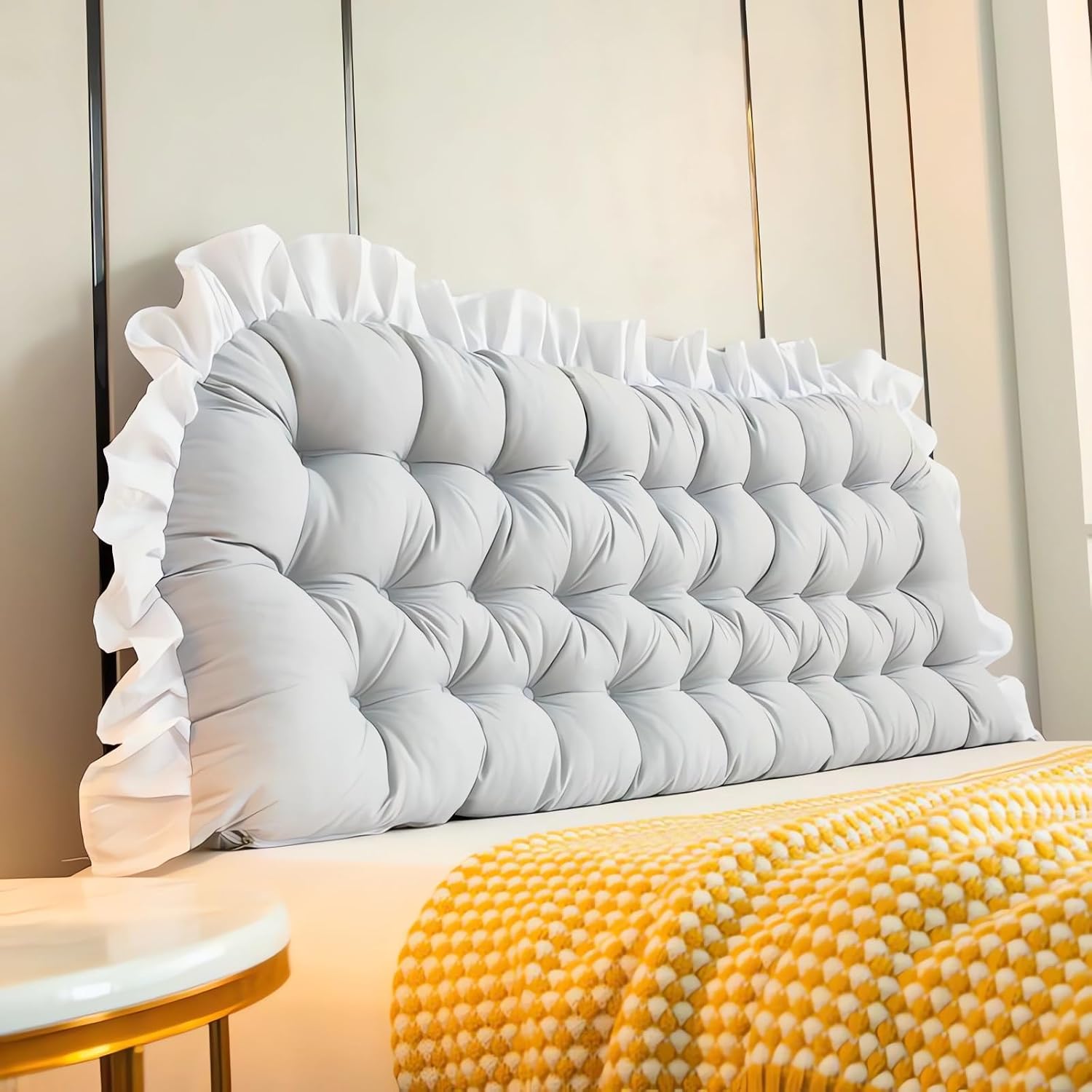 LQdpdd College Dorm Bed Bolster Pillow Long Reading Rectangular Headboard Pillow Backrest Support Cushion for Sitting in Bed Daybed Pillows…