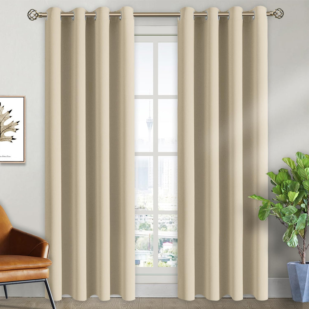 BGment Room Darkening Curtains 84 Inches Long - Grommet Thermal Insulated Drapes Window Treatment Curtains for Bedroom, 2 Panels, 52 x 84 I…