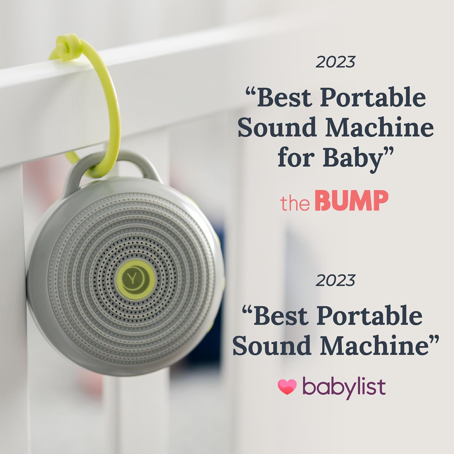 Yogasleep Hushh Portable White Noise Sound Machine for Baby - 2 Pack - 3 Natural Sounds with Volume Control, Compact Size, Noise Canceling…
